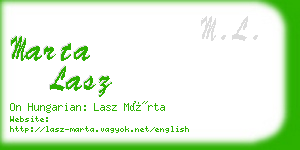 marta lasz business card